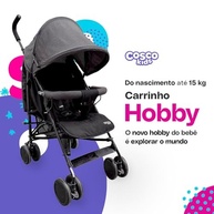 Carrinho de Bebê Cosco Kids Hobby Preto Mescla: Conforto e Segurança para Passeios Inesquecíveis - imagem 4