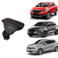 Apoio de Braço Courvin Preto com Costura Vermelha para Fiat Argo, Cronos e Strada - Conforto e Estilo! - imagem 3