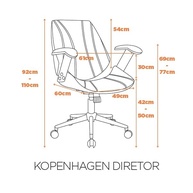 Cadeira Kopenhagen Diretor em Couro Ecológico – Conforto e Estilo para Salas de Reunião - imagem 3