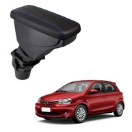 Apoio de Braço Premium Courvin Preto com Costura Azul para Toyota Etios (Todos os Modelos) - imagem 3
