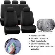 Jogo de Capa para Banco de Carro Universal em Couro Courvin Bege - Proteção e Estilo - imagem 4