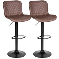 Kit 2 Banquetas Giratórias para Cozinha Americana - Design Moderno em Couro Sintético com Encosto Ergonômico - imagem 4