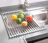 Escorredor de Louça Dobrável em Aço Inoxidável 35x47 cm - Prático e Versátil para Cozinha Moderna - imagem 4