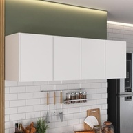Armário Aéreo Multimóveis 4 Portas MP2156 Branco – Organize sua Cozinha com Estilo e Funcionalidade - imagem 2