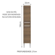 Paneleiro Madesa Emilly 2 Portas Rustic - Organize sua Cozinha com Estilo e Qualidade - imagem 4