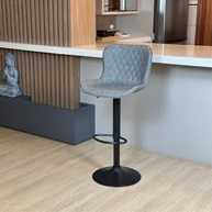 Banqueta Alta Giratória com Encosto em Couro PU - Conforto e Estilo Moderno para Cozinha - imagem 2