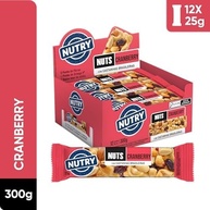 Nutry Barra de Nuts Cranberry 25g - Display Com 12 Unidades - Com Castanhas Brasileiras, Amêndoas e Fruta - imagem 2