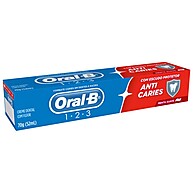Creme Dental Oral-B 1-2-3 Anticáries 70g: Proteção Total para Seus Dentes - imagem 1