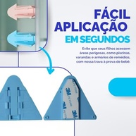 Trava de Segurança para Portas e Janelas de Correr - Proteção Confiável para Bebês e Crianças - imagem 4