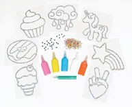 Faber-Castell Rainbow Sprinkles Easy Sparkle Window Art - Brincar e Criar com Cor e Brilho - imagem 4
