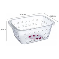 Conjunto com 4 Cestos Plástico Organizador 1,4L - Cor Cristal | Linha Log - imagem 3