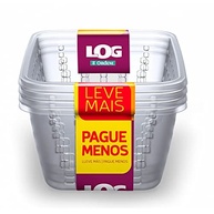 Conjunto com 4 Cestos Plástico Organizador 1,4L - Cor Cristal | Linha Log - imagem 2