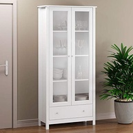 Cristaleira 2 Portas 1 Gaveta Ditália E-954 Branco - Design Moderno e Resistente - imagem 3