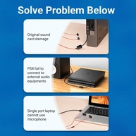 Placa de Som Externa VENTION USB para P3: Áudio Imersivo e Microfone Cristalino - imagem 4