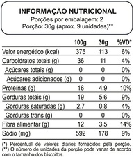 Biscoito salgado sem glúten Leve Croc Tabletitos low carb Original 50g - imagem 3