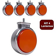 Kit 4 Lanternas Bojuda Foguinho Maria LED Cromada - imagem 2