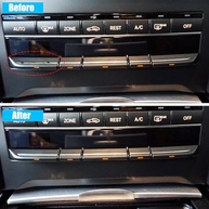 Acabamento Botão Ar Condicionado Jaronx para Mercedes Benz Classe E W212 - Prata Cromado - imagem 3