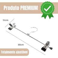 Kit 20 Cabides Presilha Metal Cromado Premium - Organize seu Guarda-Roupa com Estilo - imagem 2