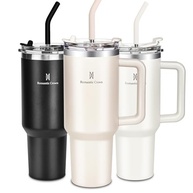 Romantic Crown Copo Térmico 1,18L com Canudo e Alça - Aço Inox 304, Isolamento Duplo, Ideal para Viagens e Fitness (Rosa Claro) - imagem 2