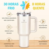 Romantic Crown Copo Térmico 1,18L com Canudo e Alça - Aço Inox 304, Isolamento Duplo, Ideal para Viagens e Fitness (Rosa Claro) - imagem 3