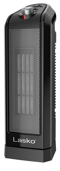 Lasko CT16450 Aquecedor elétrico de cerâmica oscilante portátil pequeno 1500W com termostato manual e proteção de segurança contra superaquecimento para uso doméstico interno, preto - imagem 1