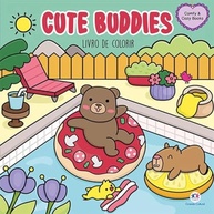 Cute Buddies: Livro de Colorir Anti-Stress para Adultos e Crianças - imagem 2
