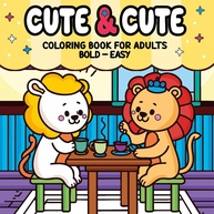 Cute & Cute Coloring Book for Adults: 32 Ilustrações Fofas para Relaxar e Criar - imagem 1