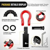 Kit de Reboque Nilight: Receptor 5cm + Manilha D 3" para Máxima Segurança e Recuperação - imagem 5