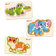 Toyster - Quebra-Cabeça Animais da Selva - Madeira Certificada - 3, 4 e 5 Peças - imagem 5