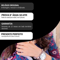 Relógio Ana Hickmann Prata: Elegância à Prova D'Água - imagem 2