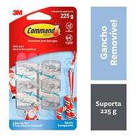 Gancho Adesivo Transparente 3M Command para Decorações de Natal - 6 Unidades, Sem Danificar Superfícies - imagem 3