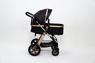 Kit Premium 3 em 1: Carrinho de Bebê + Bebê Conforto Preto Club Baby - Segurança e Estilo para Passeios Inesquecíveis - imagem 4