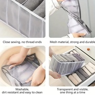 Organizador de Gavetas com 11 Divisórias - Tecido Dobrável para Meias e Roupas Íntimas (Cinza) - imagem 5