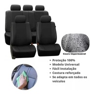 Jogo de Capas em Couro Courvin para Ford Ka Hatch (1997-2022) - Proteção Cinza Completa - imagem 5