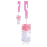 Kit Higienizador de Mamadeiras Pimpolho Rosa - 2 Peças com Cerdas Macias - imagem 1