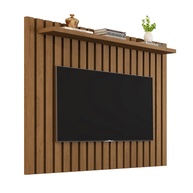 Painel Ripado para TV até 50" Lily com Prateleira - Design Moderno para Sala de Estar (Freijó) - imagem 1