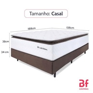 Cama Box Casal com Colchão de Molas Ensacadas e Pillow Top - Conforto Premium 138x188cm - imagem 3