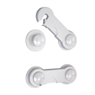 Kit Travas de Segurança para Portas e Gavetas - Proteção Infantil com Fixação Fácil (2 Unidades Branco) - imagem 1