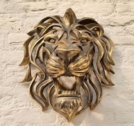 Escultura de Parede 3D de Cabeça de Leão em Resina - Decoração Majestosa para Casa - imagem 3