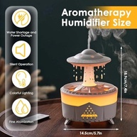Umidificador de Nuvem de Chuva com Som Relaxante e Luz Noturna RGB - Difusor de Aroma com Controle Remoto - imagem 3