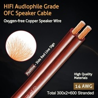 Cabo de Alto-Falante UCINNOVATE 14 AWG OFC HiFi 2m com Plug Banana Ângulo Reto Dourado (2 Peças) - imagem 5