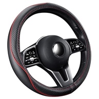 Capa de Volante GXT: Couro PU Universal 38cm, Antiderrapante e Inodoro para Interior de Carro (Preto-Vermelho) - imagem 2