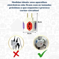 Kit 3 Adaptadores de Tomada com Fusível: Segurança e Praticidade para Seus Aparelhos! - imagem 3