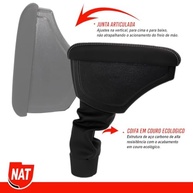 Apoio de Braço Etios 2013-2019 Preto com Linha Branca e Porta Objeto - imagem 5