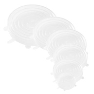 Tampas Elásticas de Silicone Reutilizáveis - 6 Peças para Armazenamento de Alimentos - imagem 4