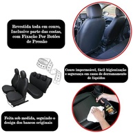 Jogo de Capa de Banco em Couro Premium para Fiat Cronos (2018-2024) - Design Exclusivo com Costura Vermelha - imagem 3