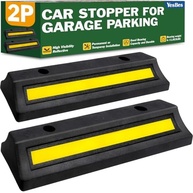 Kit 2 Auxiliares de Estacionamento de Garagem - Rolha de Borracha 40cm com Fita Refletiva Amarela - imagem 2