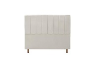 Cabeceira de Casal Estofada Carla 140 cm Bege – Design Sofisticado e Montagem Fácil - imagem 2
