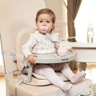 KikkaBoo Alçador de Cadeira PAPPO - Assento Elevatório Ajustável com Bandeja Removível, Portátil e Confortável para Crianças até 36 Meses - imagem 3