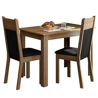 Conjunto Sala de Jantar Madesa Lola - Mesa com Tampo de Madeira e 2 Cadeiras Rustic/Preto - imagem 5